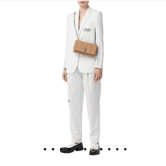 NWT BURBERRY Small Camel Quilted Grainy Leather Lola Bag - Picture 6 of 11